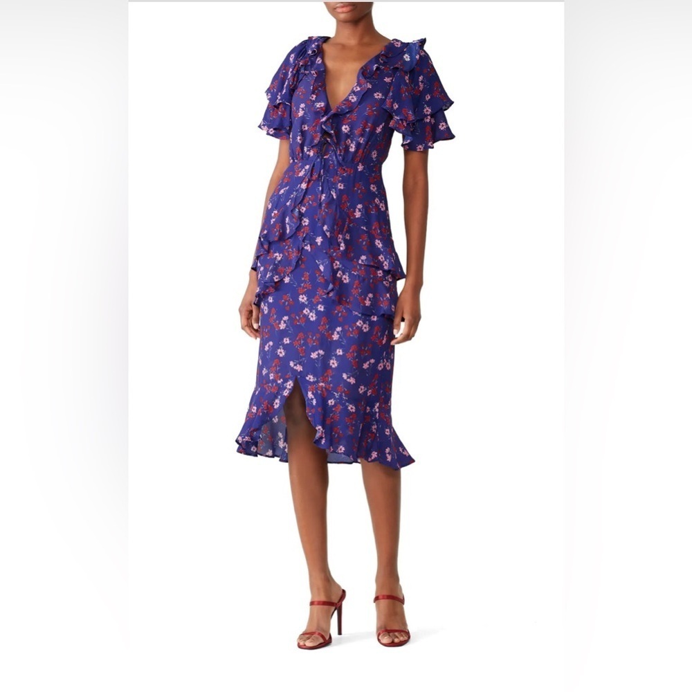 EUC La Maison Talulah- The Yearning Midi Ruffle Dress. Size XL.